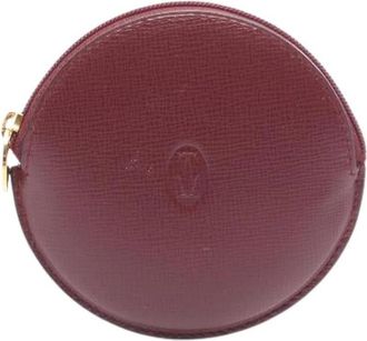 Cartier Pre-owned Must Line Leather Coin Case - Dames - Vintage Accessoires - Rood - ONE Size - Leer - Vintage