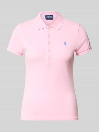 Polo Ralph Lauren Regular Fit Poloshirt aus Baumwoll-Mix Modell JULIE in Pink, Gr&ouml;&szlig;e XL