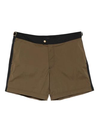 Tom Ford colourblock swim shorts - Groen