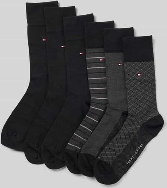 Tommy Hilfiger Socken aus Baumwoll-Mix im 6er-Pack in Black, Größe 39-42