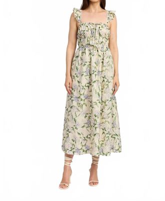 En Saison Charleston Midi Dress In Beige