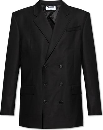 Moschino Wollen blazer - Heren - Blazers - Zwart - XL - Wol - Jassen