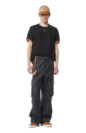 MCM Essential Logo Print T-Shirt in Organic Cotton in Black at Nordstrom, Size X-Large