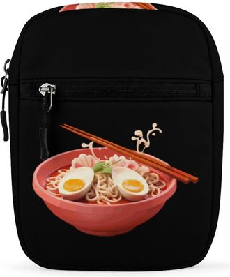 Generic Japanese Ramen Noodles Premium Crossbody Bag Adjustable Satchel Cute Shoulder Bag Lightweight Sling Bags