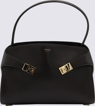 Ferragamo Black Leather Hug S Shoulder Bag