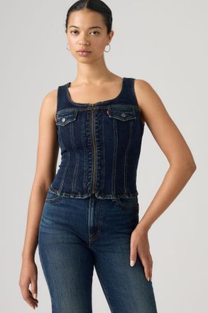 Levi's Vintage Zip Vest - Donna - XS - Colorazione scura / Left Click Trucker