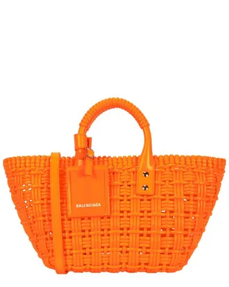 Balenciaga Bistro Xs Basket Leather Top Handle Bag