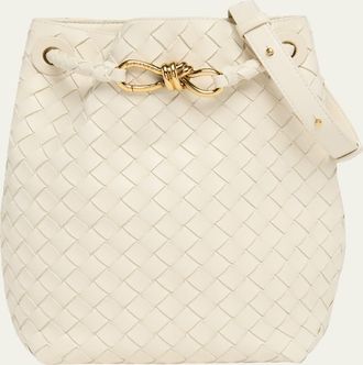 Bottega Veneta Nappa Leather Crossbody Bucket Bag