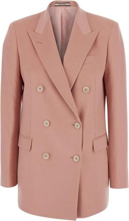 Tagliatore J Jasmine Double-Breasted Blazer - Dames - Blazers - Roze - XS - Kasjmier - Jassen