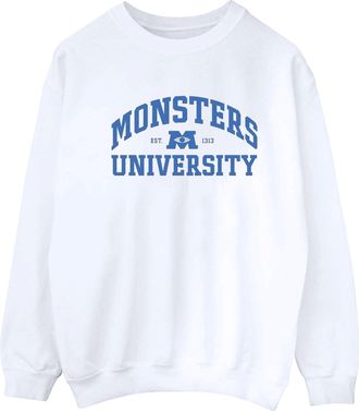 Disney Heren Monsters University Logo Sweatshirt (Wit)
