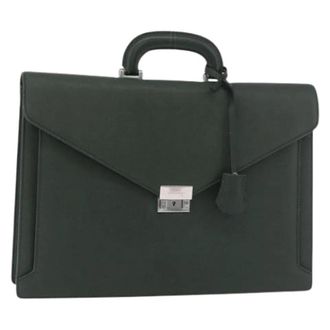 Burberry Pre-owned Business Bag - Dames - Vintage Handtas - Groen - ONE Size - Leer - Vintage