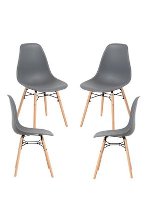Regalos Miguel Packs Sillas Comedor - Pack 4 Sillas Besy - Gris Oscuro