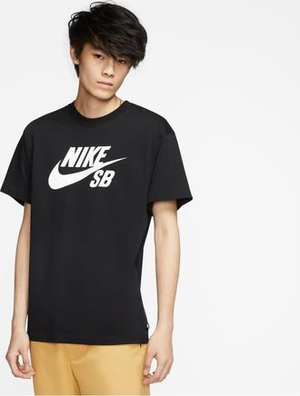 Nike SB Skateboard Big Logo Skateboard Short Sleeve Black CV7540-010