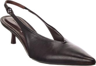 SIMKHAI Simkhai Sylvie Distressed Leather Slingback Sandal