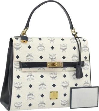 MCM Pre-owned Hand Bag - Dames - Vintage Handtas - Wit - ONE Size - Leer - Vintage