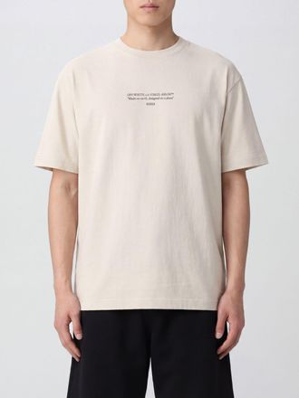 Off-white T-shirt in cotone con slogan
