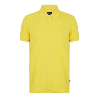 HUGO BOSS Heren Firenze Katoenen Poloshirt (Helder geel)
