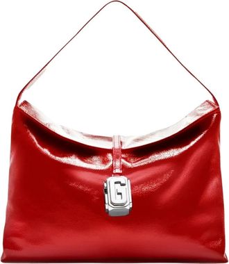 GCDS Borsa Grande in Pelle Comma - - Bags - Donna - Rosso - ONE SIZE