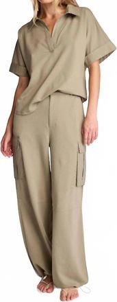 Sundays Mali Cargo Pants In Vintage Moss Green