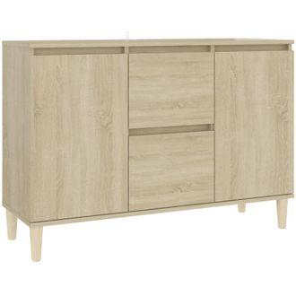 vidaXL Aparador Madera De Ingenier&iacute;a Roble Sonoma 101x35x70 Cm Vidaxl