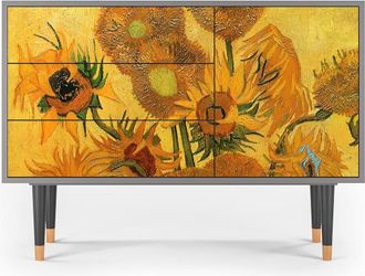 StoryZ Aparador amarillo 3 cajones y 1 puerta L 115 cm