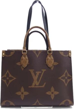 Louis Vuitton Tweedehands Canvas Louis Vuitton tassen - Dames - Vintage Shopper - Bruin - ONE Size - Vintage