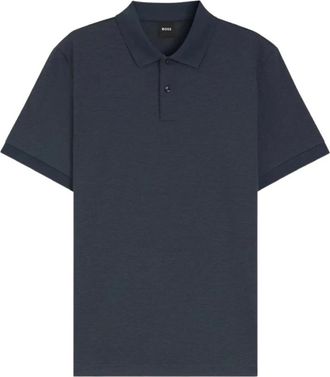 HUGO BOSS Polo shirt van katoen - Heren - Polos - Blauw - S - Katoen - Tops