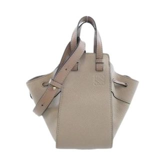 Loewe Pre-owned Mini Bags, female, Beige, Size: ONE SIZE Pre-owned Hammock Drawstring Mini Calf Shoulder Bag