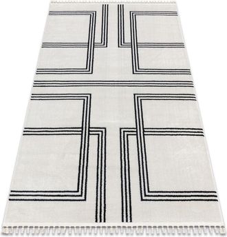 RugsX Alfombra Amour 53091c Crema - Geom&eacute;trico, L&iacute;neas Moderno, Elegante Beige 98x200 Cm