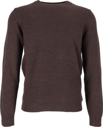 Slowear Giro Crew-Neck Knitwear - Knitwear - Hombre - Marr&oacute;n - L
