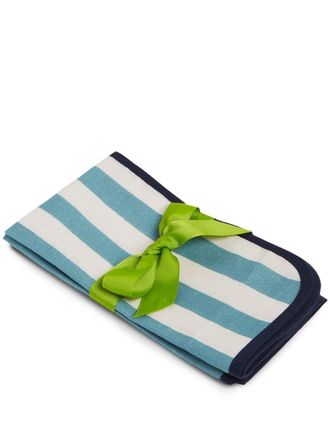 La DoubleJ stripe linen napkins (set of two) - unisex - Linen/Flax - OS - Blue