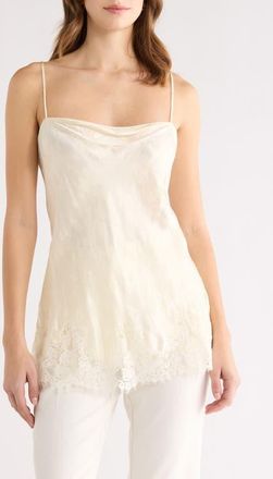 Reformation Carolina Jacquard Satin Top in Cream Jacquard at Nordstrom, Size X-Large