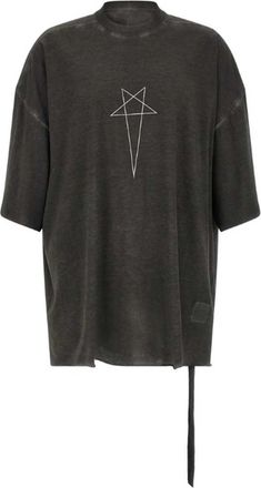 Rick Owens T-shirt Tommy T vervaagd zwart/zilver