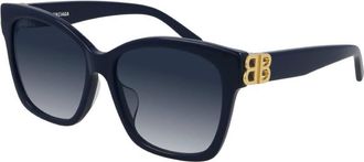 Balenciaga Blue Square Ladies Sunglasses BB0102SA 005 57