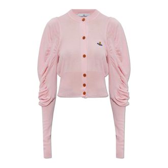 Vivienne Westwood Cardigans, female, Pink, Size: M Eli Cropped Cardigan