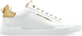 Dolce & Gabbana Sneakers Portofino - Dames - Sneakers - Wit - 36 1/2 EU - Leer - Schoenen