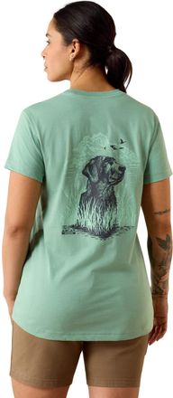 Ariat Womens Rebar Workman Field Dog Classic Fit T-Shirt in Malachite Green, Size X-Large, by Ariat