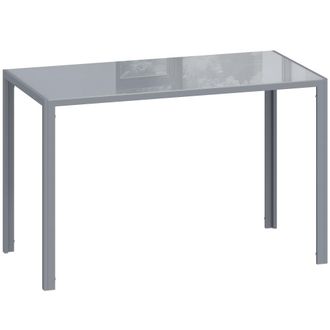 HOMCOM Mesa de comedor 120x60x75 cm gris