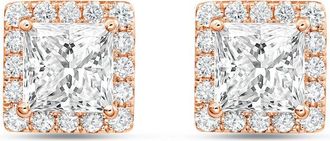 Diana M. Jewels 14KT ROSE GOLD LAB GROWN FASHION EARRINGS WEIGHING 3.00 CTS TW