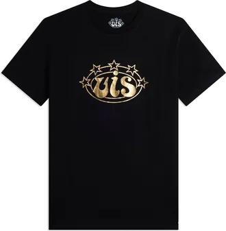 Freddy T-shirt Uomo Girocollo in Cotone con Logo VIS Oro