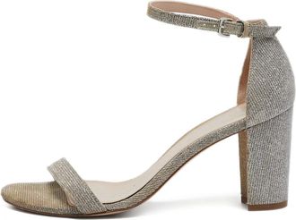 Stuart Weitzman Sandali con glitter - Grigio