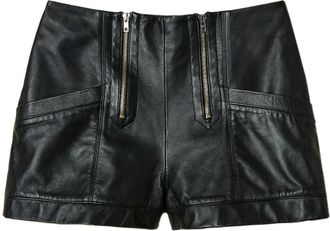 Twin-Set Fairfax shorts - women - Sheepskin/Viscose - 40 - Black