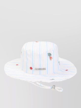 Jacquemus the artichaut striped cotton bucket hat
