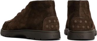 Tod's Suede Lace-Up Boot - Brown