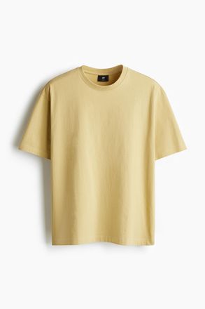 H&M T-Shirt in Loose Fit - Gelb