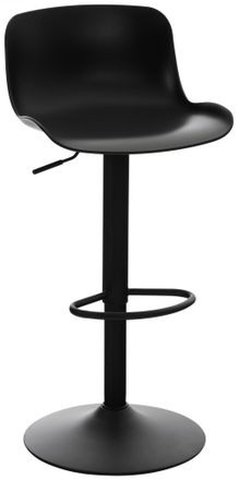 Clp Taburete de bar regulable y giratorio en Pl&aacute;stico Negro