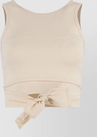 Live The Process cropped knot front sleeveless top