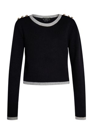 Faina Gebreide trui Dames zwart