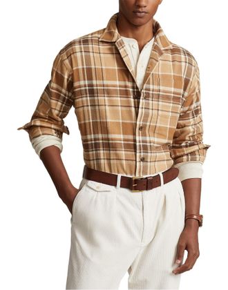 Polo Ralph Lauren Mens Plaid Brushed Cotton Shirt Multiple Colors Clothing > Polo & T-Shirts