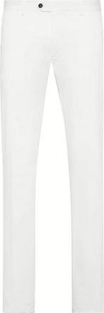 Philipp Plein Lange Chino Broek - Heren - Chinos - Wit - 4XL - Katoen - Broeken